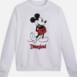 Disney White Crewneck Sweater with Mickey Mouse